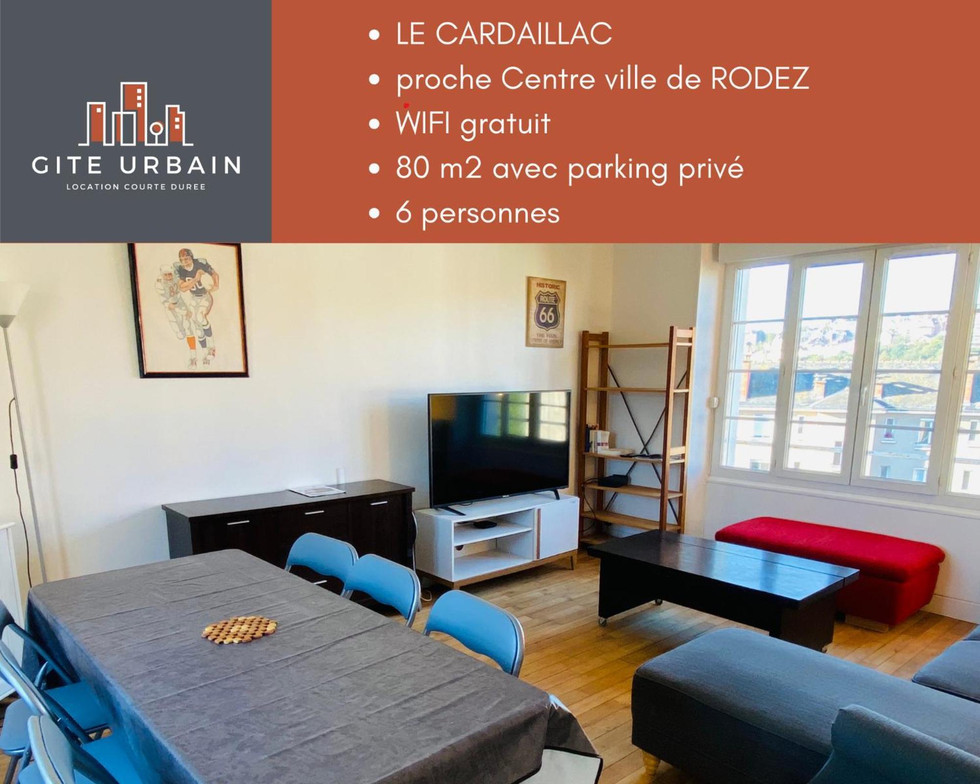 Appartement T4 Cite Cardaillac, Parking Prive, Wifi 로데즈 외부 사진